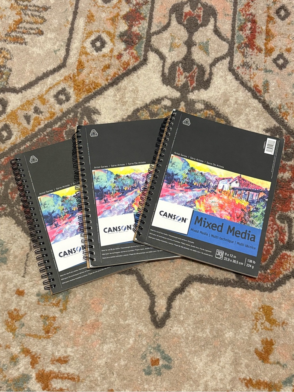 Canon Mixed Media Spiral Pads, White Paper (Set of 3)